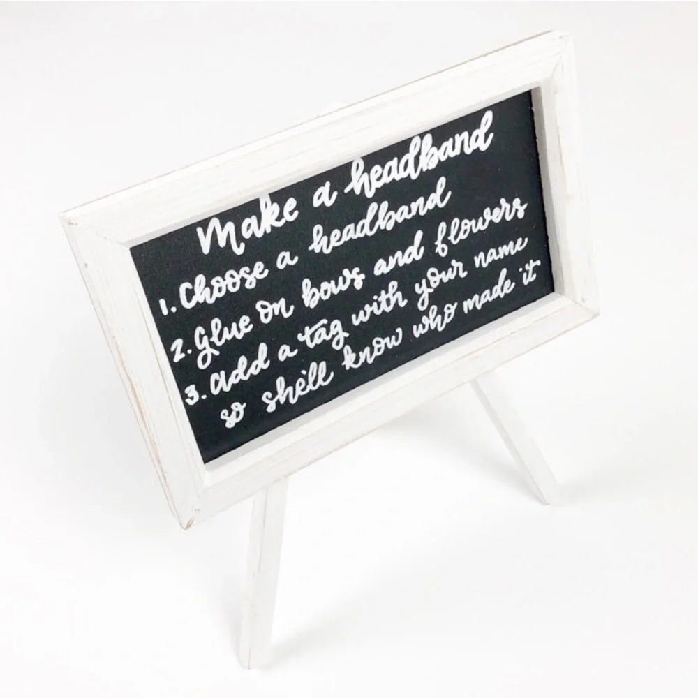 Chalkboard easel for baby shower